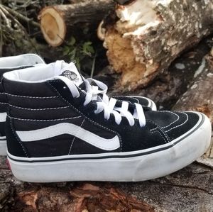 Vans Black and White Sk8-Hi Sneakers